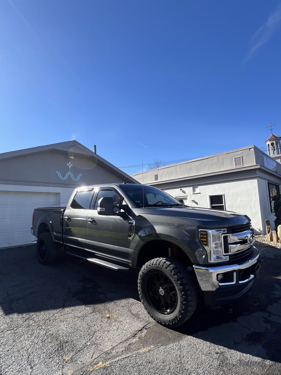 Ford F-250 lifted truck after deep exterior detail